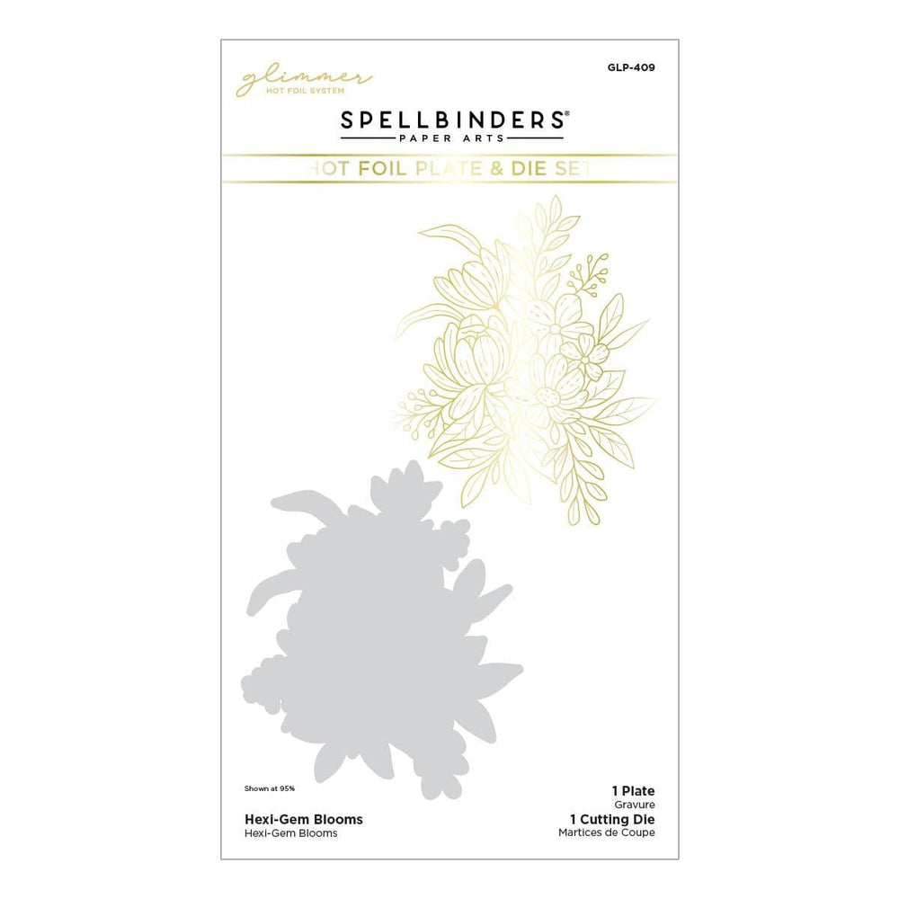 Hexi-Gem Blooms Glimmer Hot Foil Plate & Die Set from the Hexi-Gems Collection