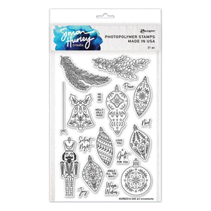 Ranger Clear Stamp Set Folk Art Ornaments by Simon Hurley create.