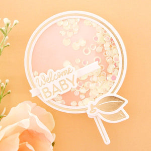 Its My Party Glimmer Sentiments Hot Foil Plate & Die Set