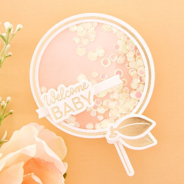 Its My Party Glimmer Sentiments Hot Foil Plate & Die Set