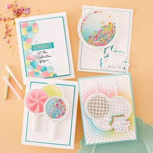 Its My Party Glimmer Sentiments Hot Foil Plate & Die Set
