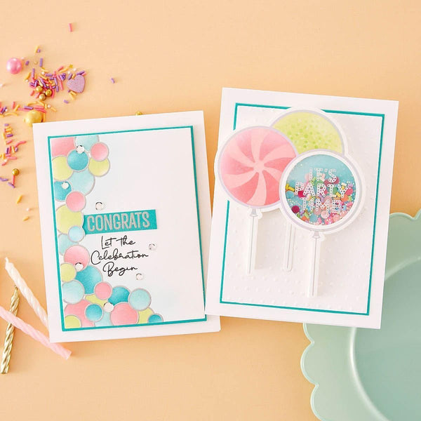 Its My Party Glimmer Sentiments Hot Foil Plate & Die Set