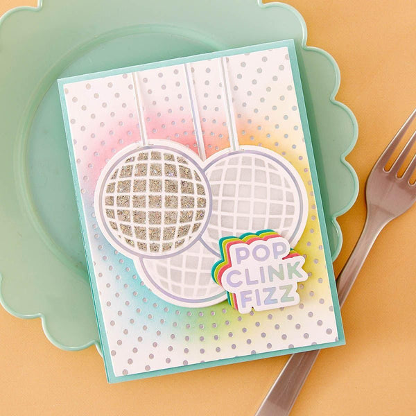 Its My Party Glimmer Sentiments Hot Foil Plate & Die Set