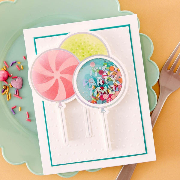 Party Balloons Bouquet Glimmer Hot Foil Plate & Die Set from the Its My Party Collection by Carissa Wiley