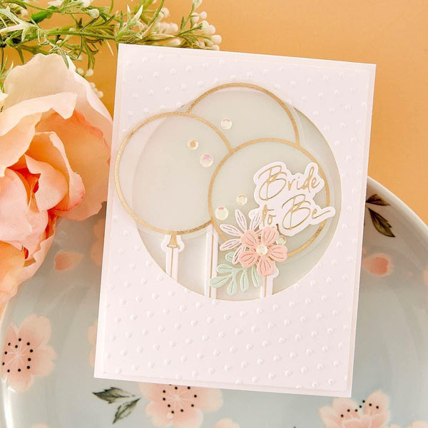 Its My Party Glimmer Sentiments Hot Foil Plate & Die Set