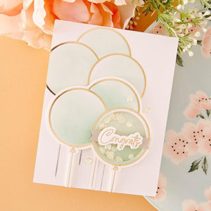 Party Balloons Bouquet Glimmer Hot Foil Plate & Die Set from the Its My Party Collection by Carissa Wiley