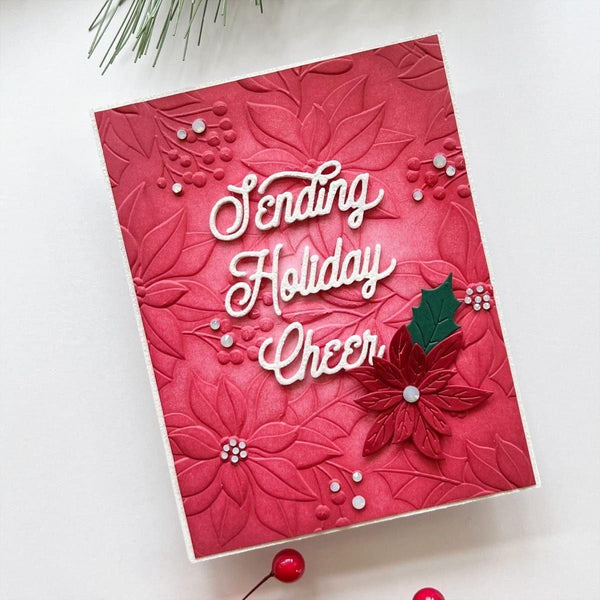 Scenic Poinsettias 3D Embossing Folder