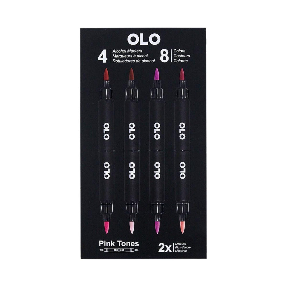 OLO Pink Tones Alcohol Markers Set