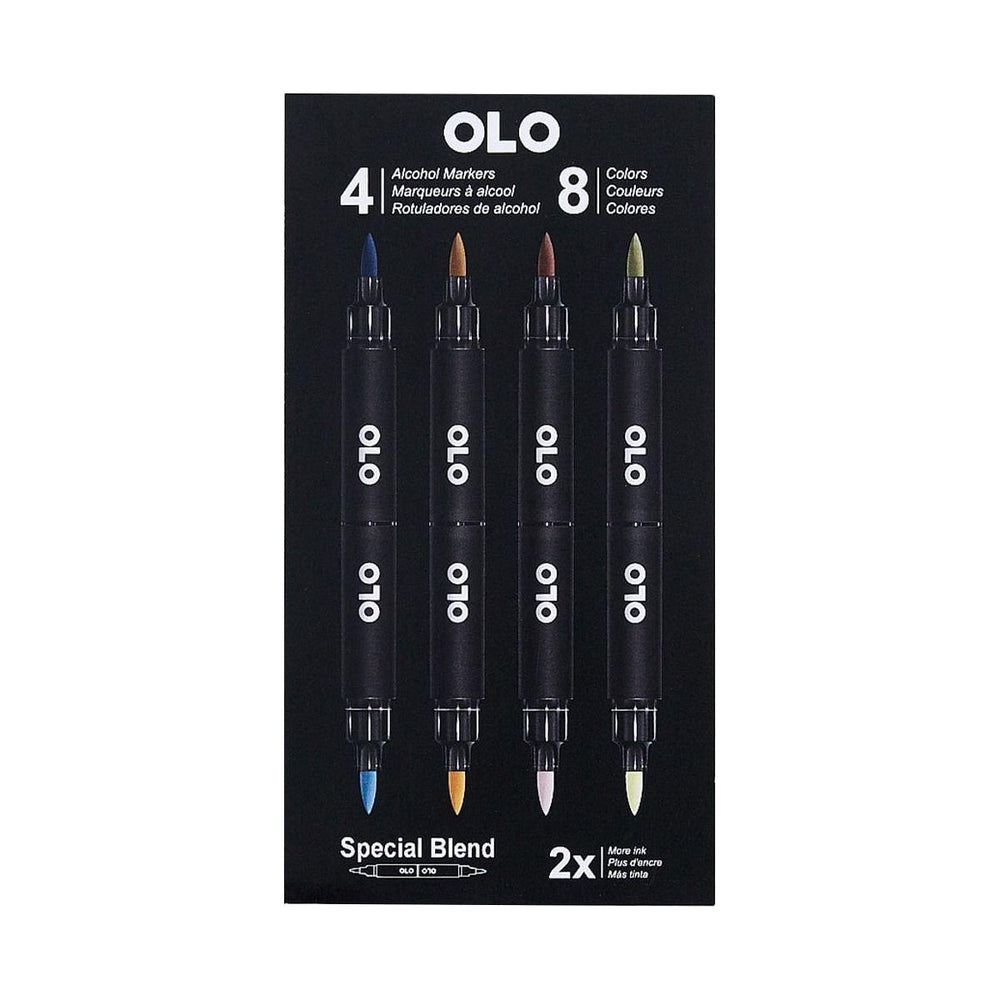 OLO Special Blend Alcohol Markers Set - 8 Colors 4pc