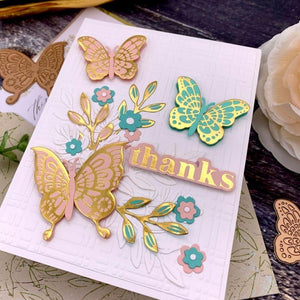 Mini Blooms and Sprigs Etched Dies from the Slimline Collection (S2-314) Natasha Vacca Example 1