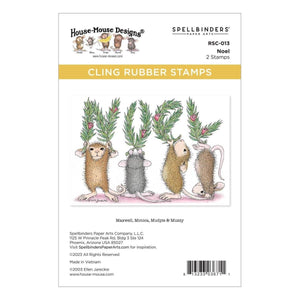 Noel Cling Rubber Stamp Set from the House-Mouse Holiday Collection