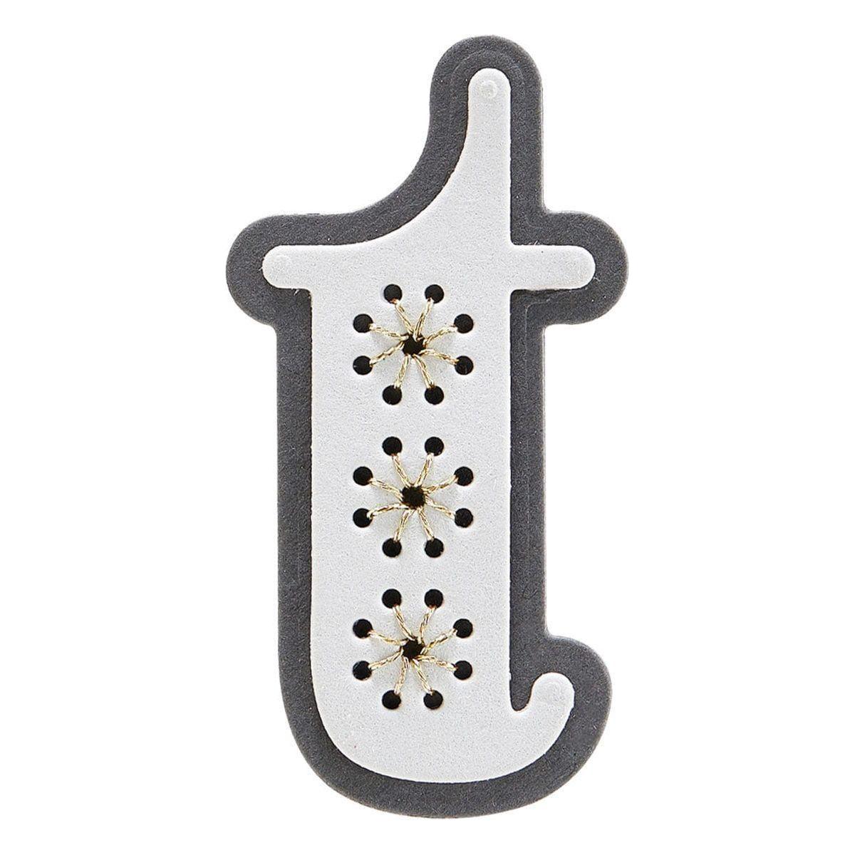 Stitched t Etched Dies from the Stitched Alphabet Collection
