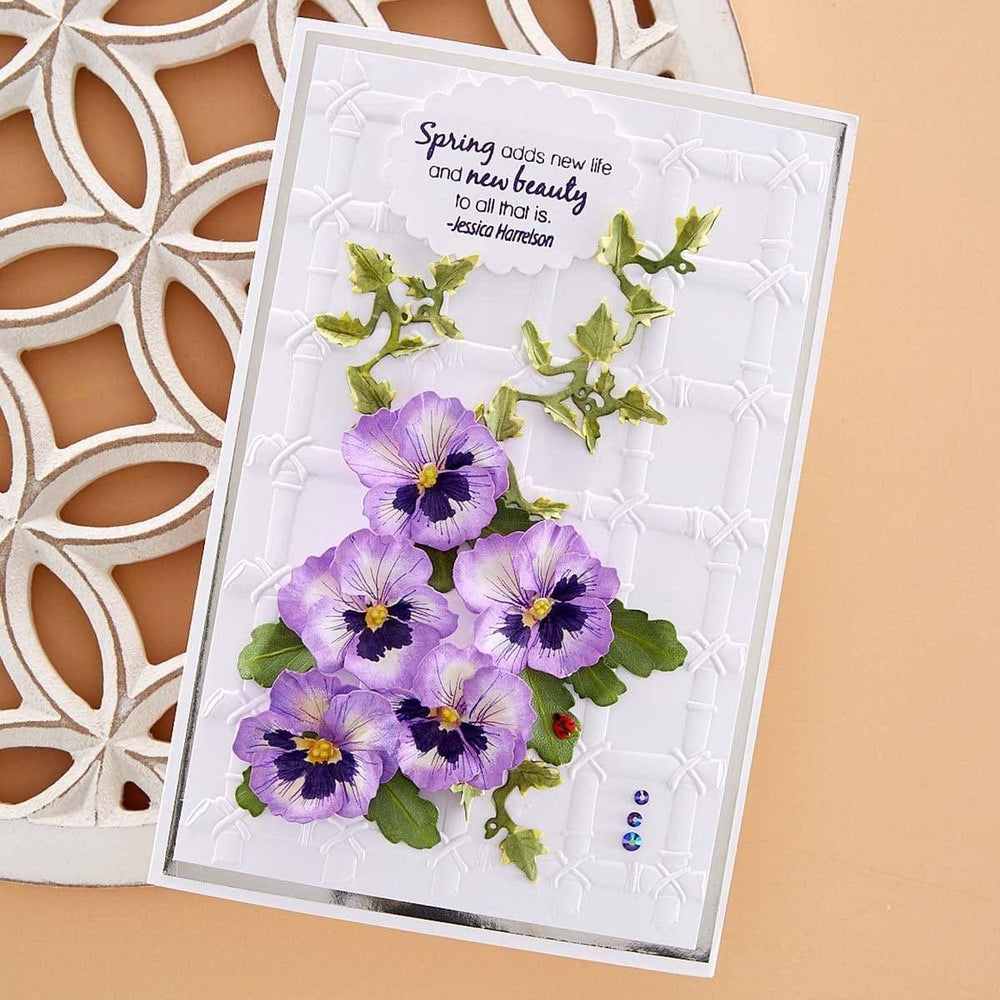 Bamboo Trellis 3D Embossing Folder by Susan Tierney-Cockburn