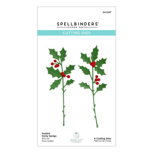 Sealed Holly Sprigs Etched Dies from Sealed for the Holidays Collection