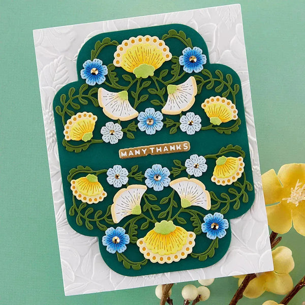 Four Petal Floral 3D Embossing Folder