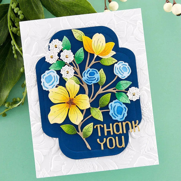 Four Petal Floral 3D Embossing Folder