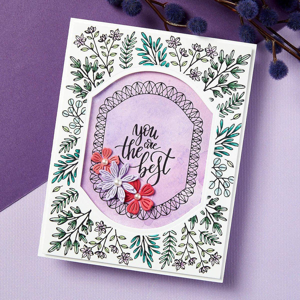 Mirrored Arch Labels Etched Dies