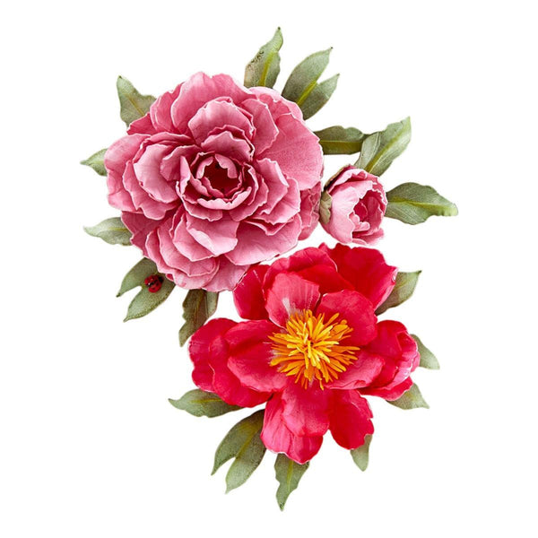Double & Single Peonies Etched Dies from Susan's Spring Flora by Susan Tierney-Cockburn