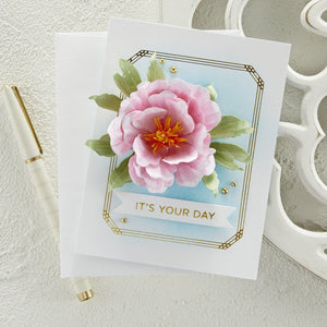 Double & Single Peonies Etched Dies from Susan's Spring Flora by Susan Tierney-Cockburn