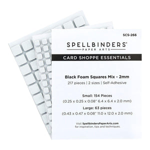 Black Foam Adhesive Squares Mix - 2MM