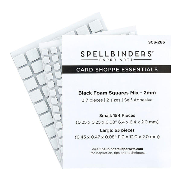 Black Foam Adhesive Squares Mix - 2MM