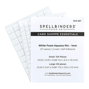 White Foam Adhesive Squares Mix - 1MM