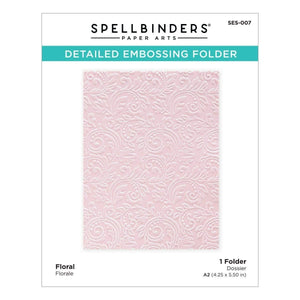 Em-bossing Fold'ers Floral 4.25 x 5.5 in Single Sided