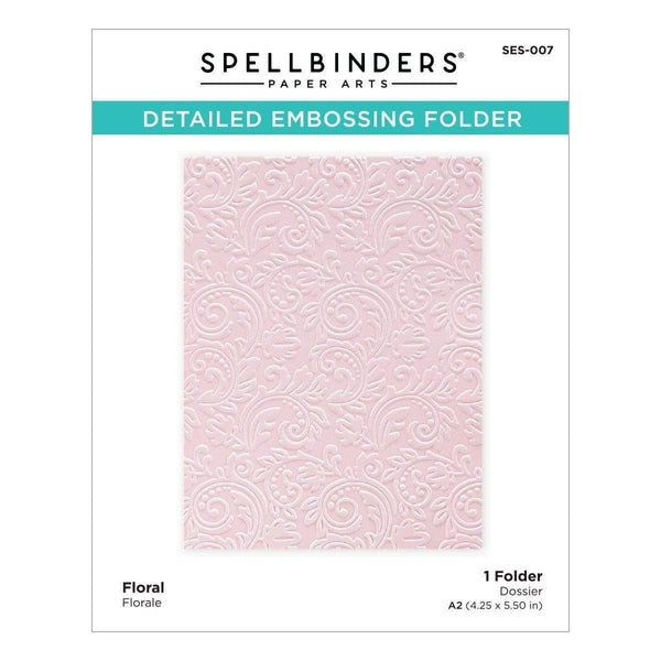 Em-bossing Fold'ers Floral 4.25 x 5.5 in Single Sided