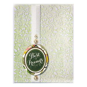 Em-bossing Fold'ers Flowers & Leaves 4.25 x 5.5 in Single Sided