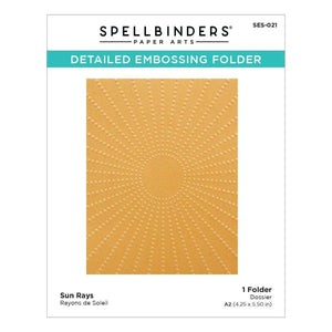 Sun Rays Embossing Folder (SES-021) Packaging Image. 
