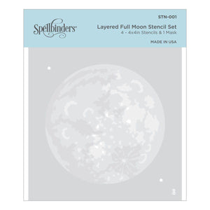 Layered Full Moon Stencil from Celestial Zodiacs Collection