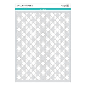 Diagonal Buffalo Plaid Stencil