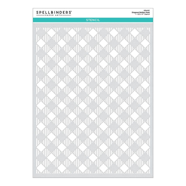 Diagonal Buffalo Plaid Stencil
