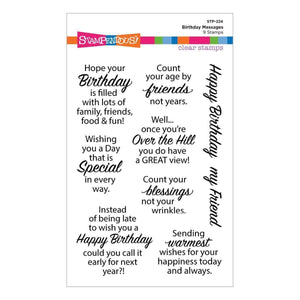 Birthday Messages Clear Stamp Set by Stampendous