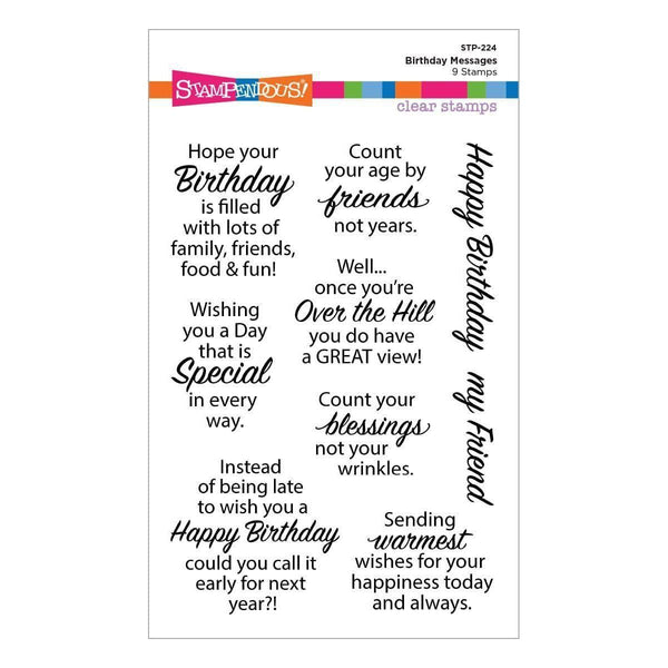 Birthday Messages Clear Stamp Set by Stampendous