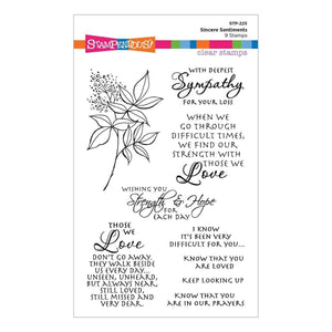 Sincere Sentiments Clear Stamp Set by Stampendous