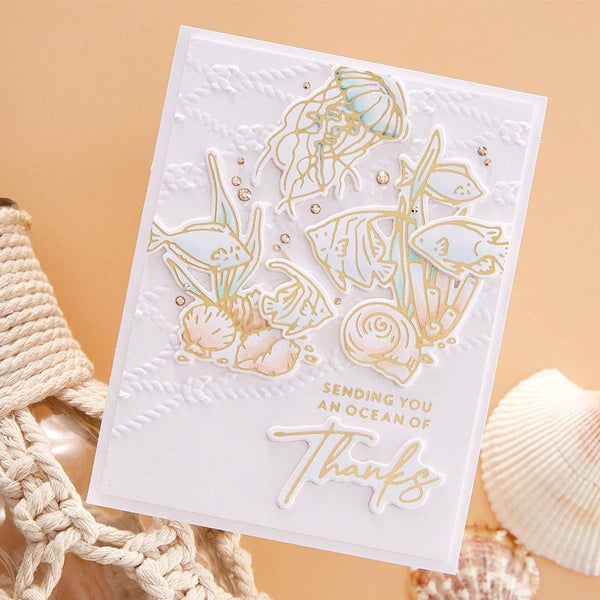 Cast Away 3D Embossing Folder by Dawn Woleslagle