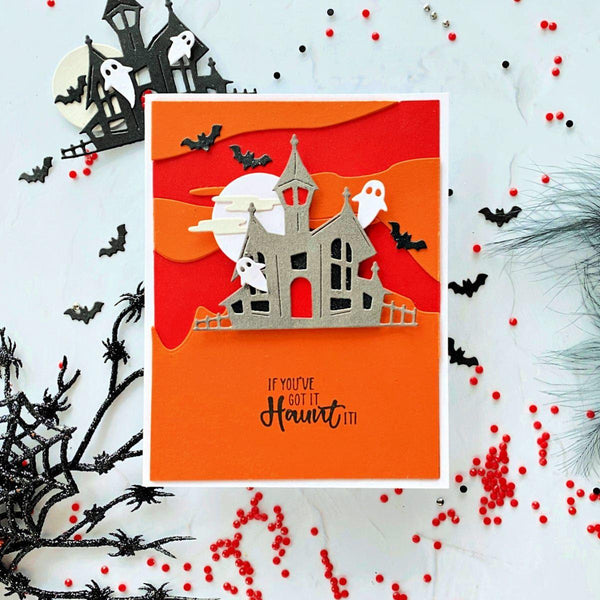 Haunted House Etched Dies